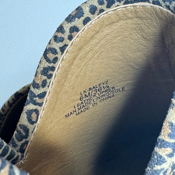 Sz 6 Lucky Brand Baley 2 Leopard Split Shaft Ankle Boots - Picture 4 of 6